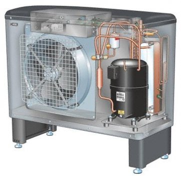 illustration of air source heat pump