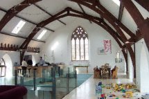 finished church conversion interior photo