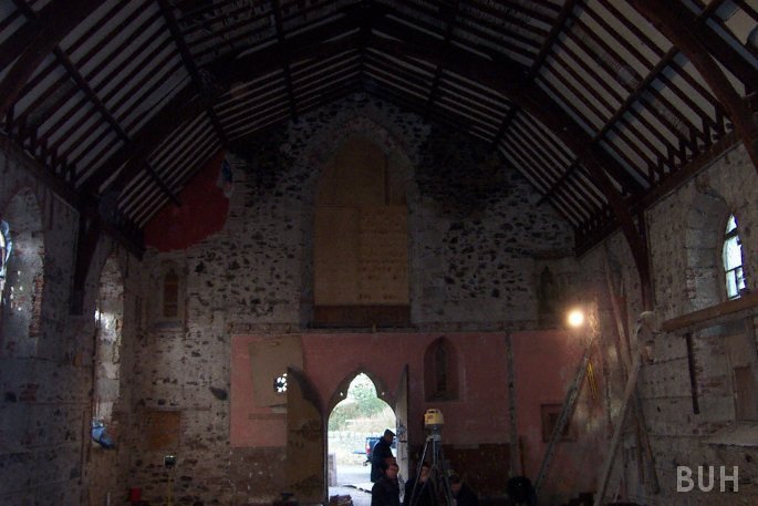 photo of church stripped out ready to convert - facing North