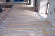 suspended timber underfloor heating pipes