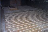 photo overview of underfloor heating in suspended timber floor