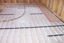 kitchen underfloor heating pipes photo